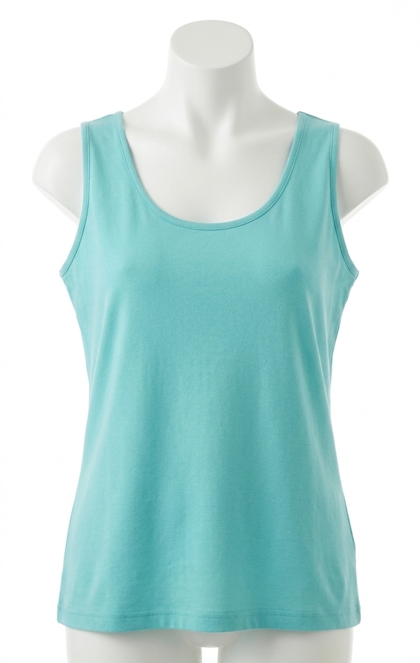 NEW ANGEL bra-friendly tank top in aqua